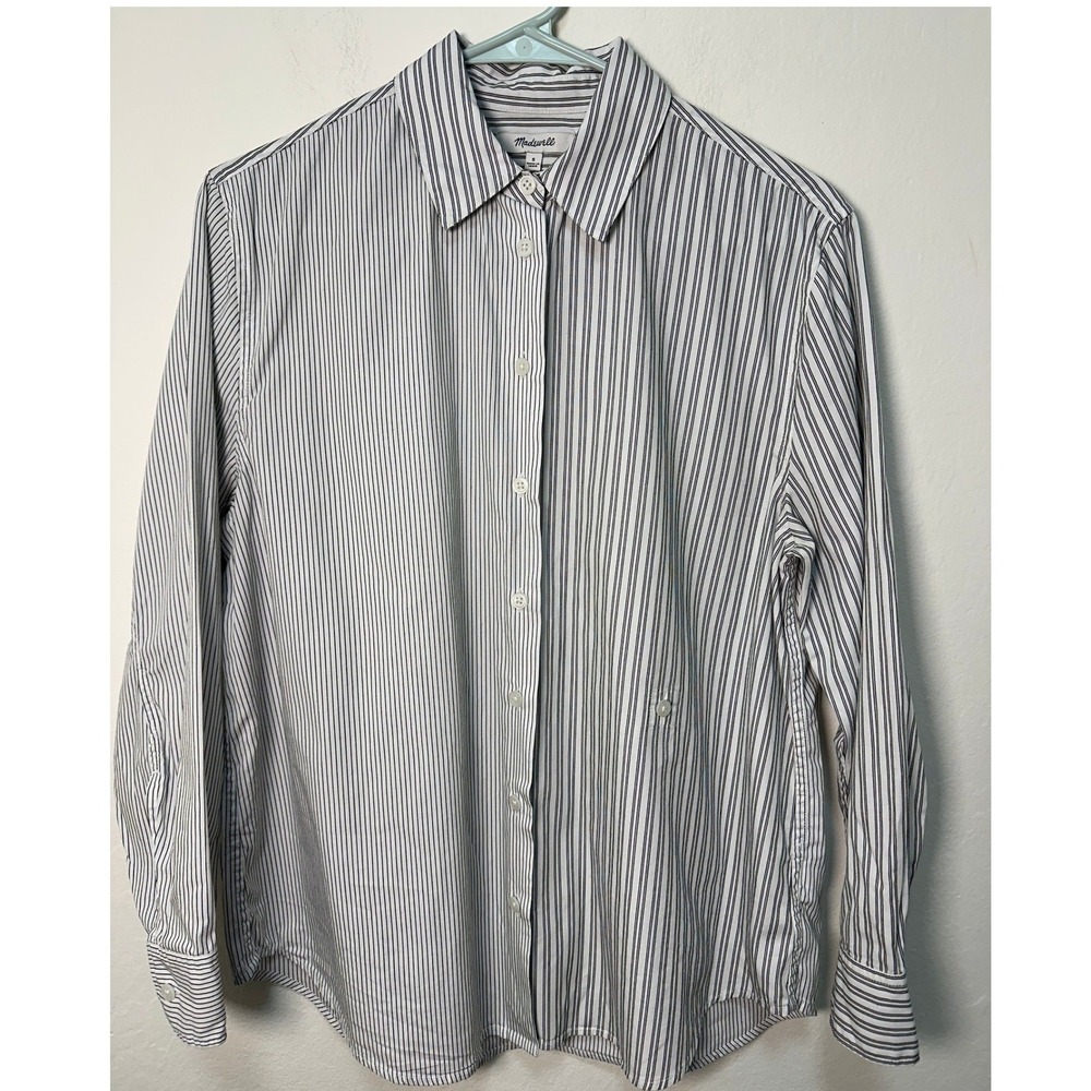Madewell Two Pattern Striped Button Down Shirt Fi… - image 2